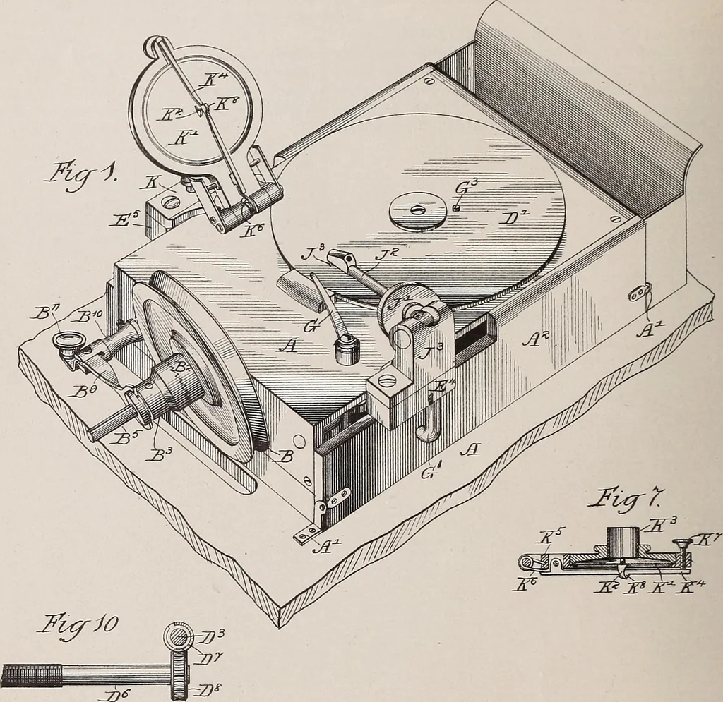 An illustration from [Graphophone patents], 1878, leaf 584