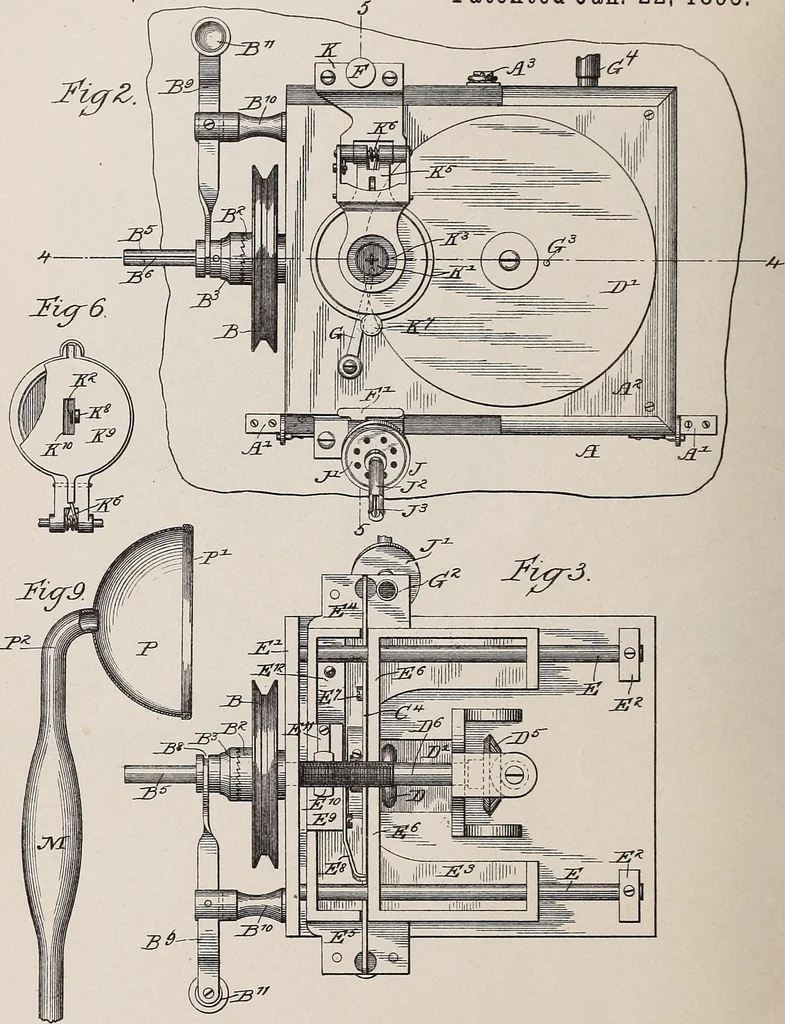 An illustration from [Graphophone patents], 1878, leaf 586
