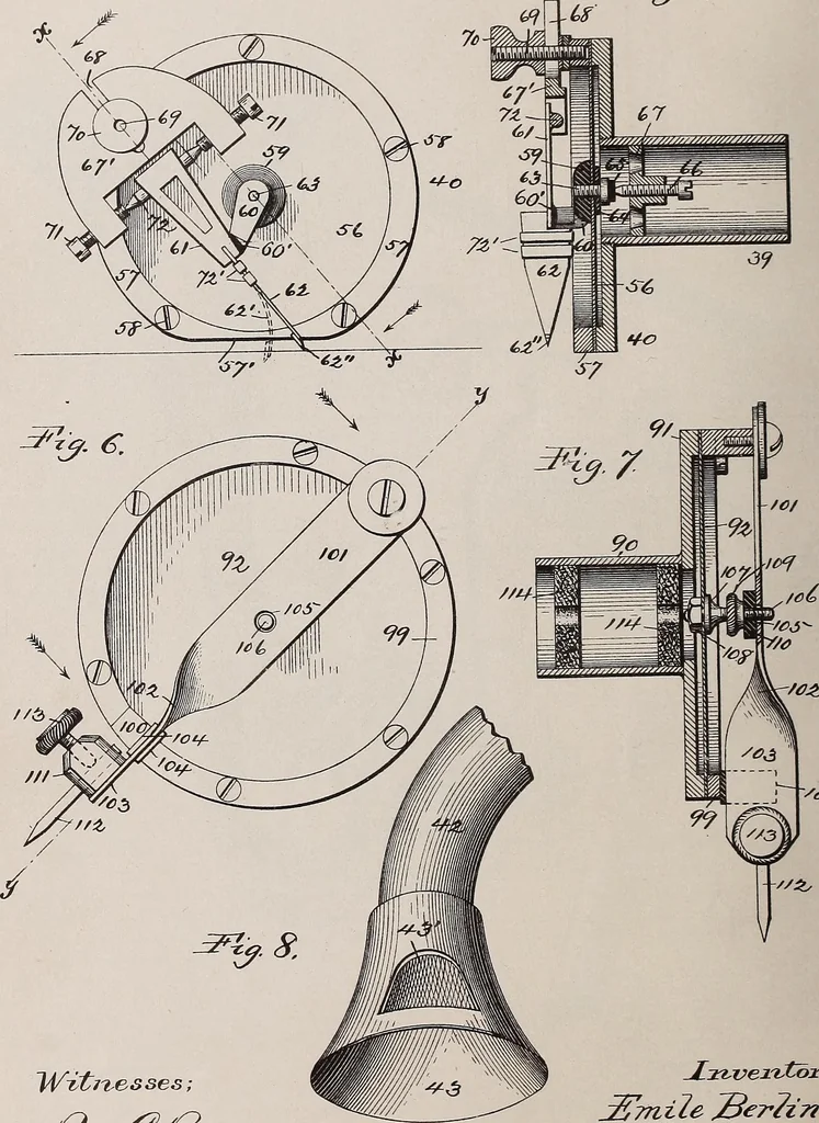 An illustration from [Graphophone patents], 1878, leaf 600