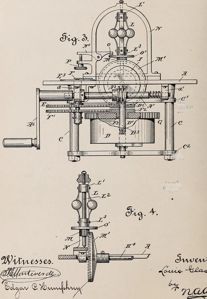An illustration from [Graphophone patents], 1878, leaf 612