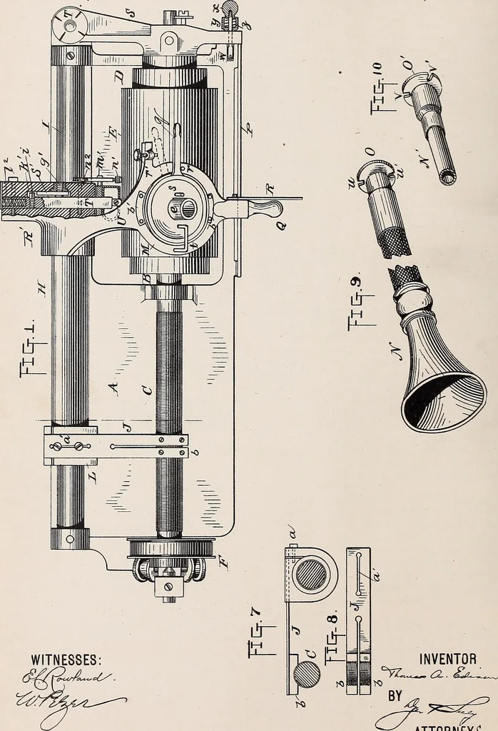 An illustration from [Graphophone patents], 1878, leaf 62