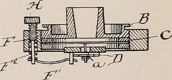 An illustration from [Graphophone patents], 1878, leaf 640