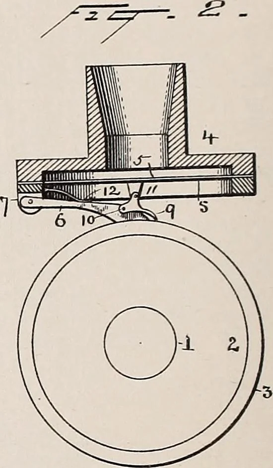 An illustration from [Graphophone patents], 1878, leaf 644