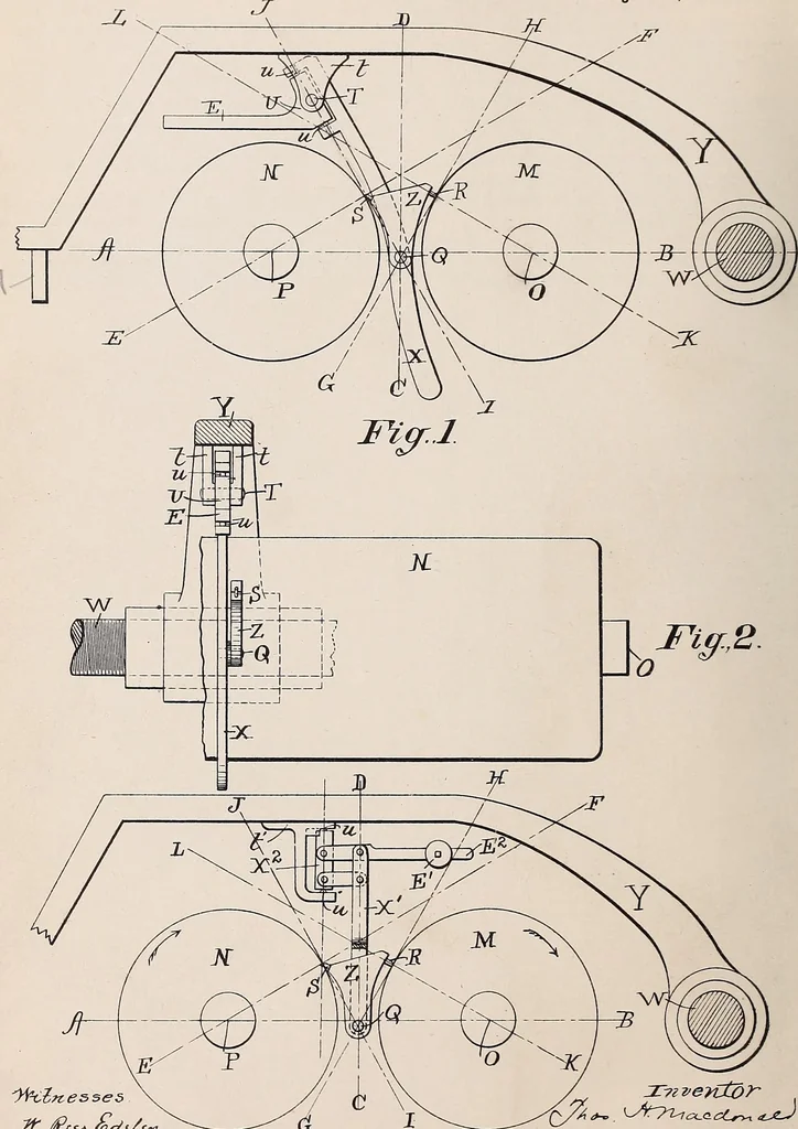An illustration from [Graphophone patents], 1878, leaf 664