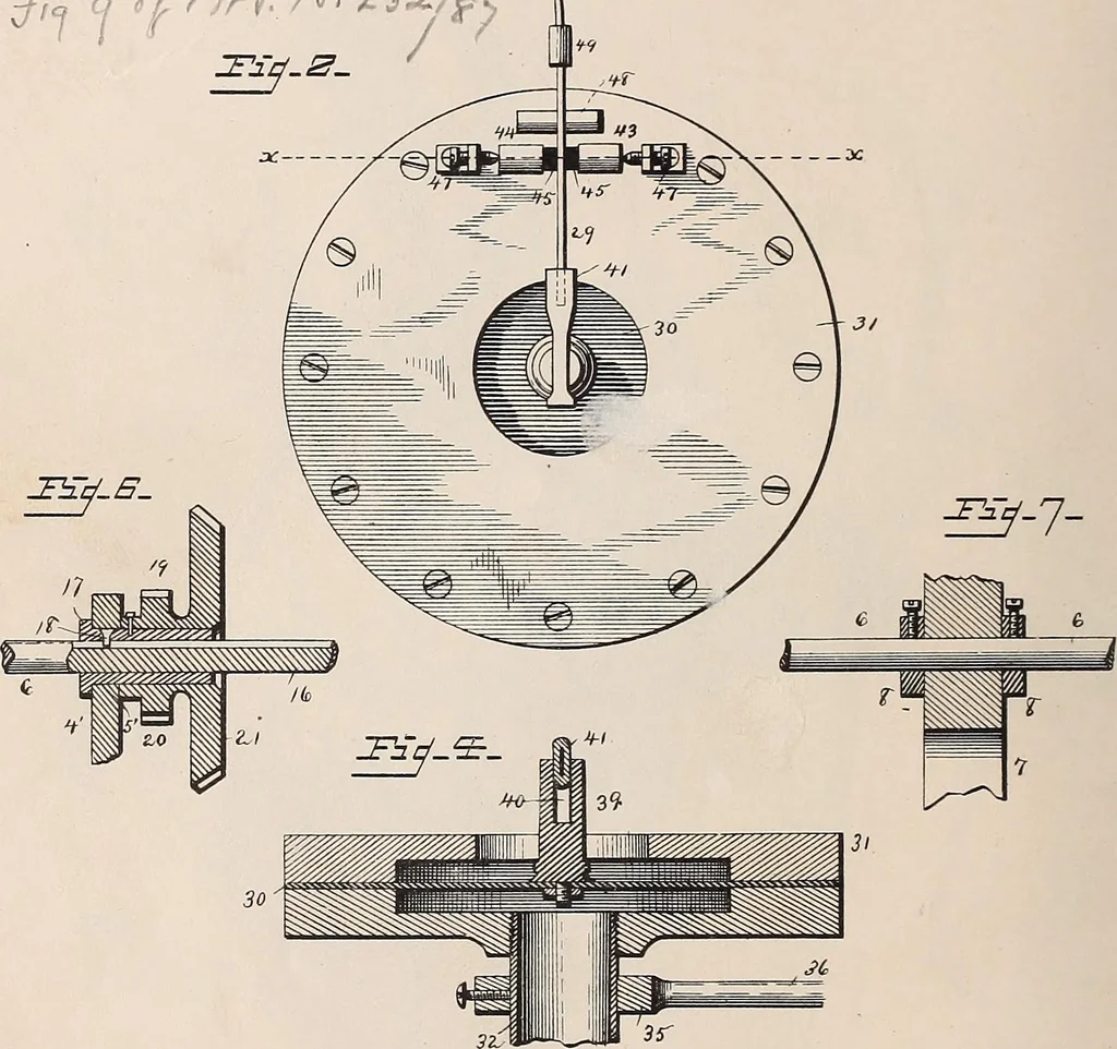 An illustration from [Graphophone patents], 1878, leaf 698