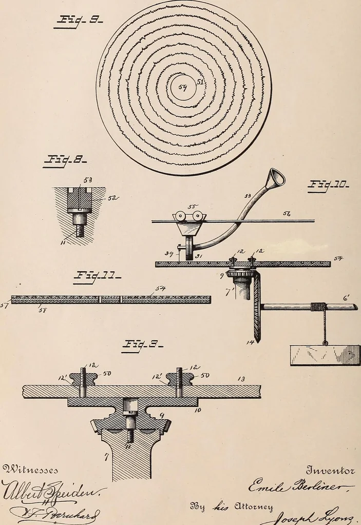 An illustration from [Graphophone patents], 1878, leaf 700