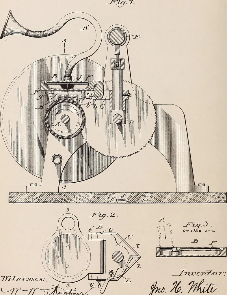 An illustration from [Graphophone patents], 1878, leaf 72