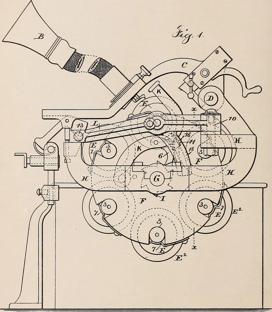 An illustration from [Graphophone patents], 1878, leaf 94