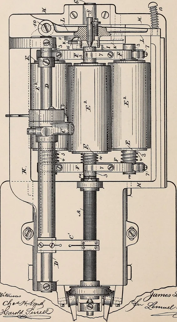 An illustration from [Graphophone patents], 1878, leaf 96