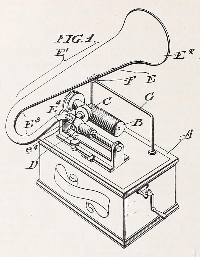 An illustration from [Graphophone patents], 1878, leaf 626