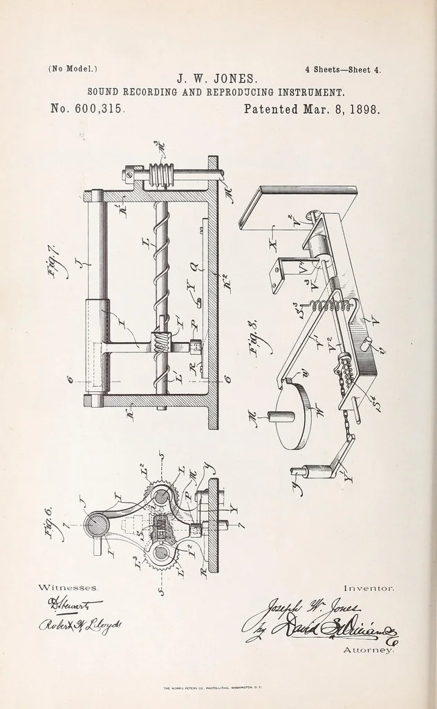 An illustration from [Graphophone patents], 1878, leaf 84
