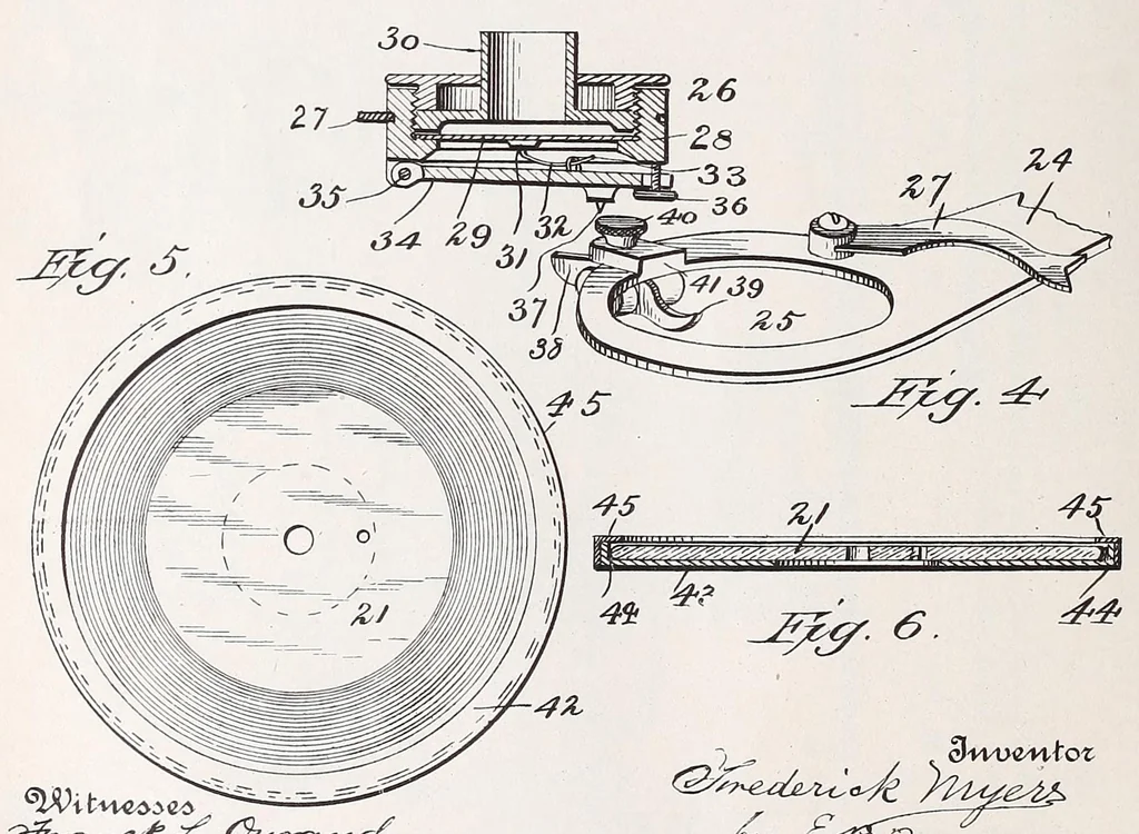An illustration from [Graphophone patents], 1878, leaf 212