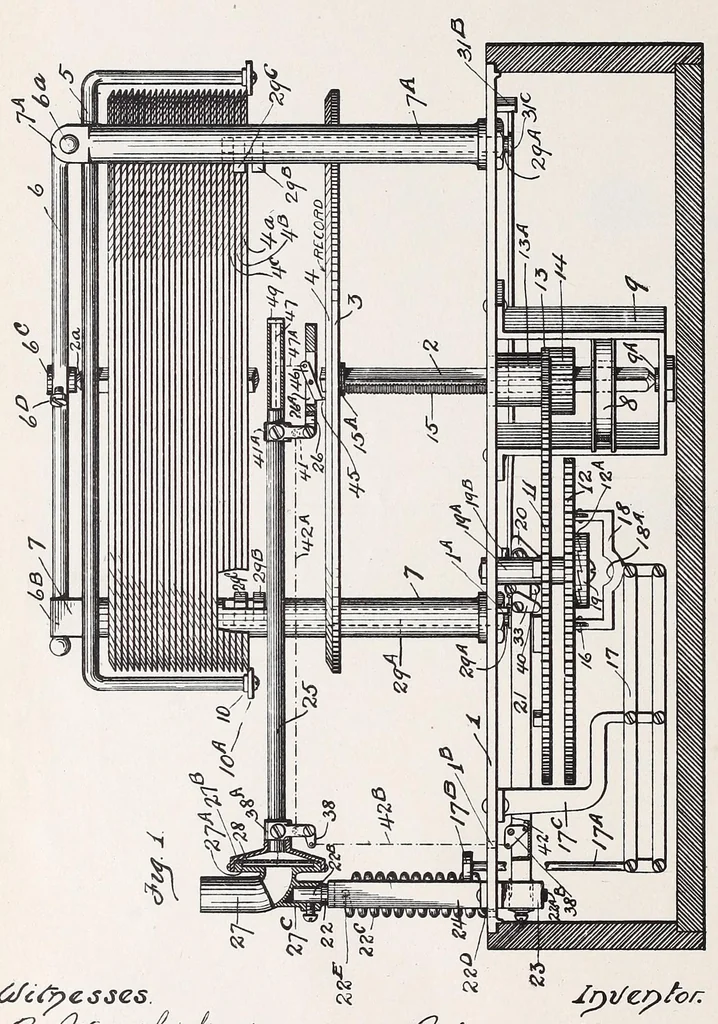 An illustration from [Graphophone patents], 1878, leaf 382