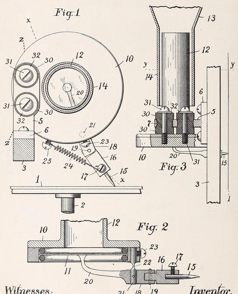 An illustration from [Graphophone patents], 1878, leaf 154