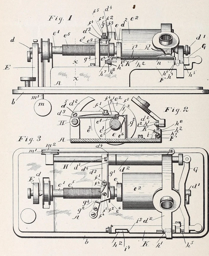 An illustration from [Graphophone patents], 1878, leaf 192