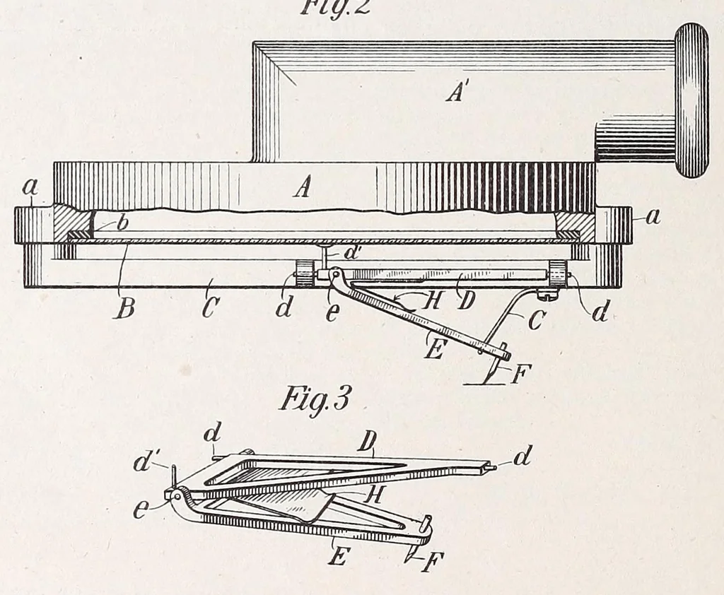 An illustration from [Graphophone patents], 1878, leaf 278