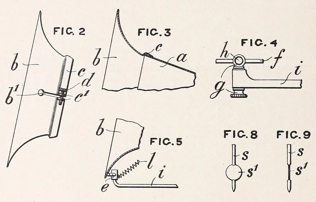 An illustration from [Graphophone patents], 1878, leaf 752