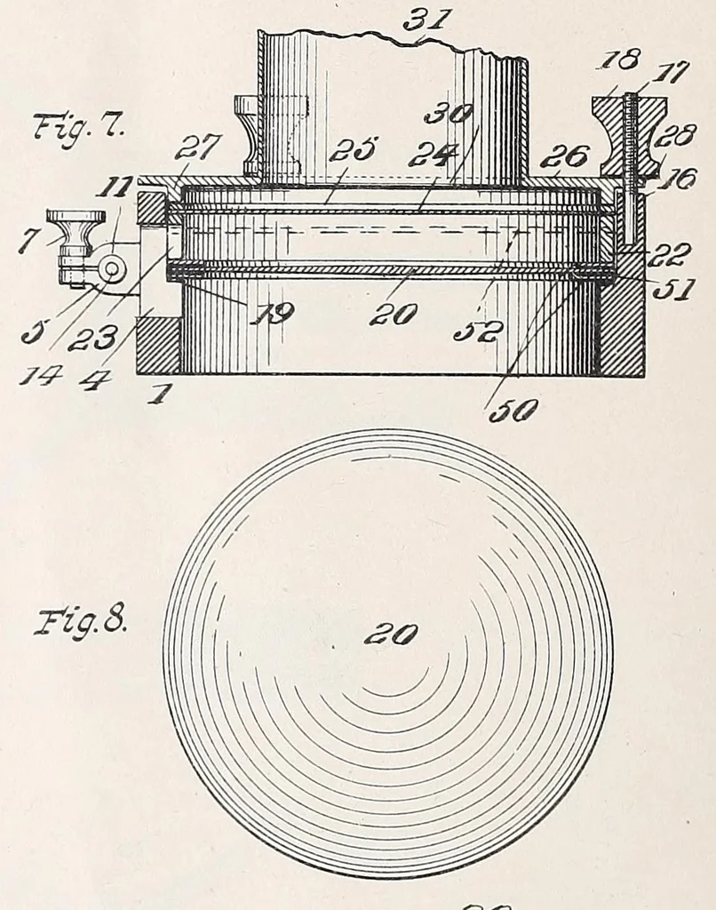 An illustration from [Graphophone patents], 1878, leaf 696