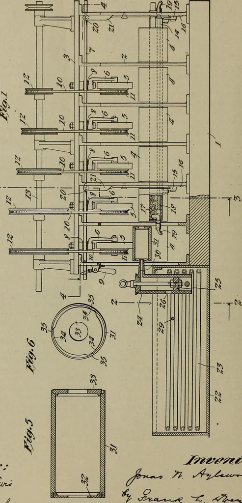An illustration from [Graphophone patents], 1878, leaf 1013