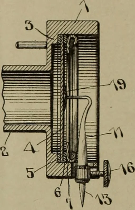 An illustration from [Graphophone patents], 1878, leaf 1041