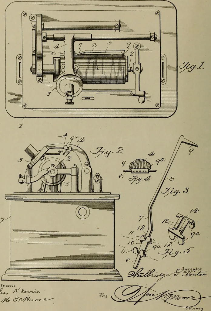 An illustration from [Graphophone patents], 1878, leaf 1073