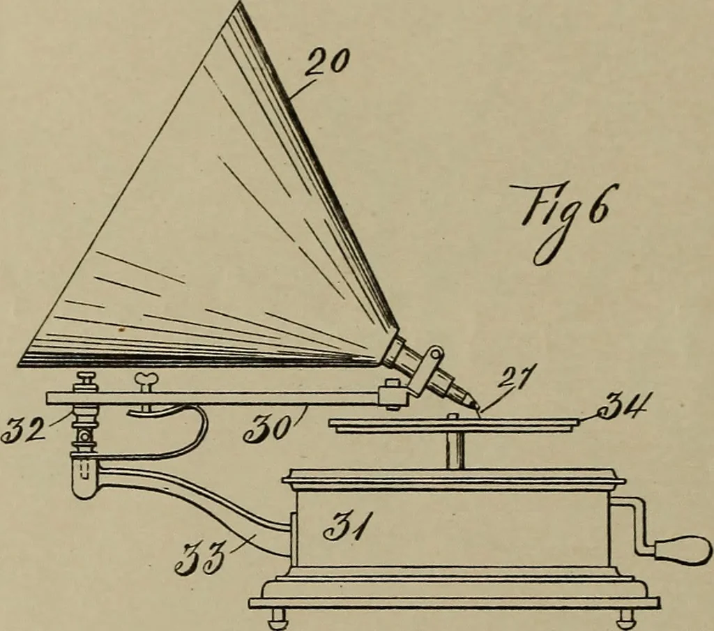 An illustration from [Graphophone patents], 1878, leaf 1079