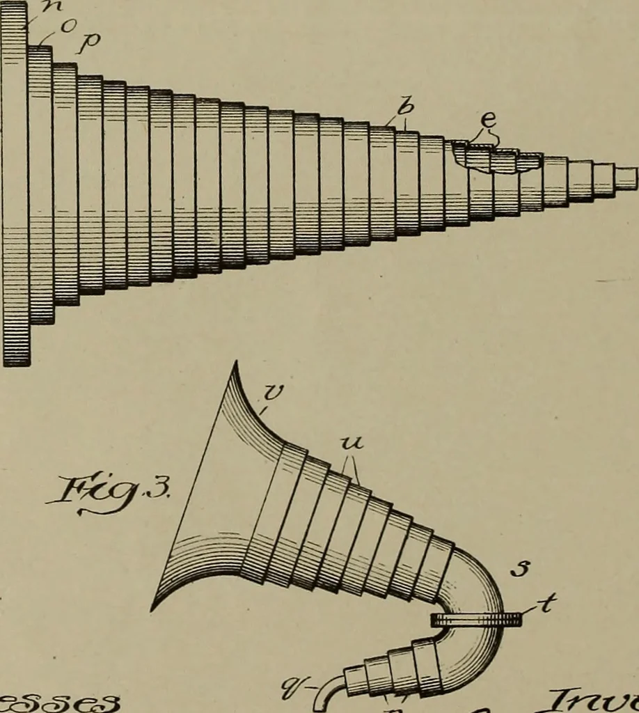 An illustration from [Graphophone patents], 1878, leaf 1091
