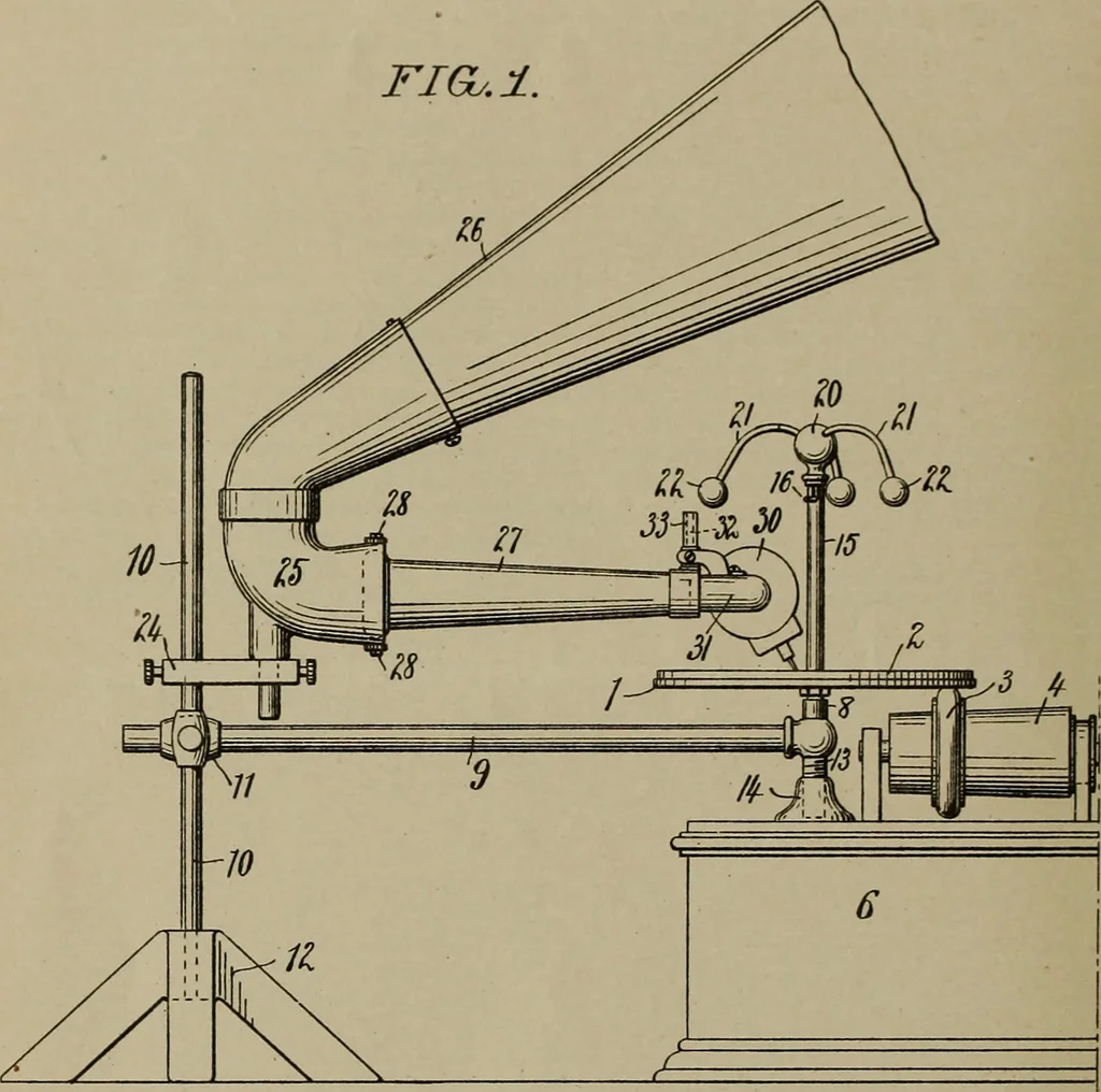 An illustration from [Graphophone patents], 1878, leaf 1095