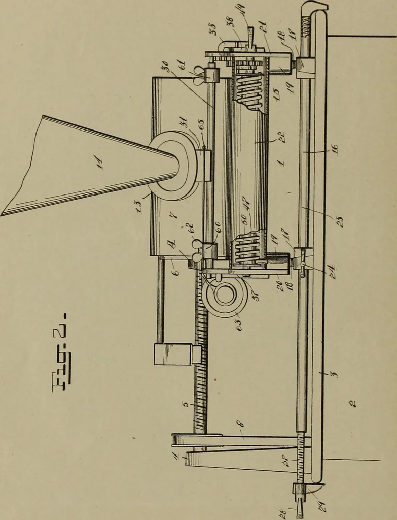 An illustration from [Graphophone patents], 1878, leaf 1103