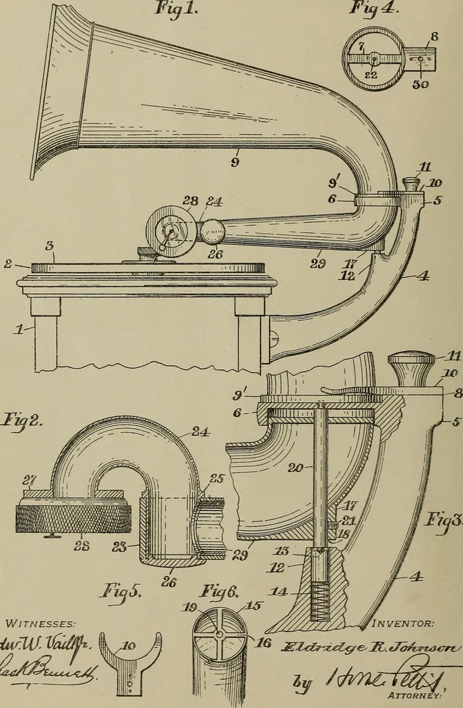 An illustration from [Graphophone patents], 1878, leaf 119