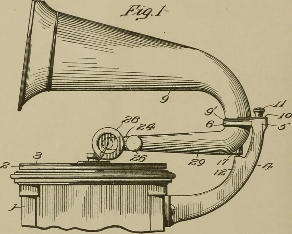 An illustration from [Graphophone patents], 1878, leaf 135