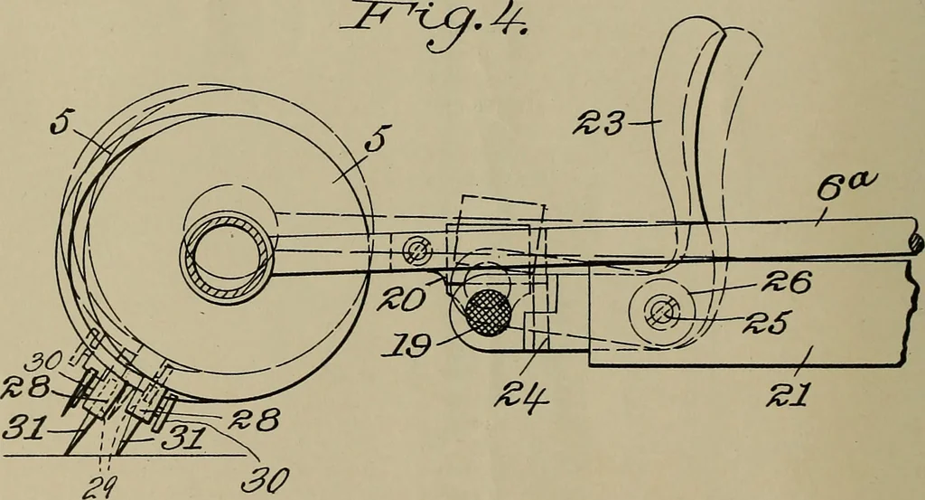 An illustration from [Graphophone patents], 1878, leaf 201