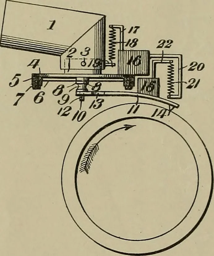 An illustration from [Graphophone patents], 1878, leaf 211