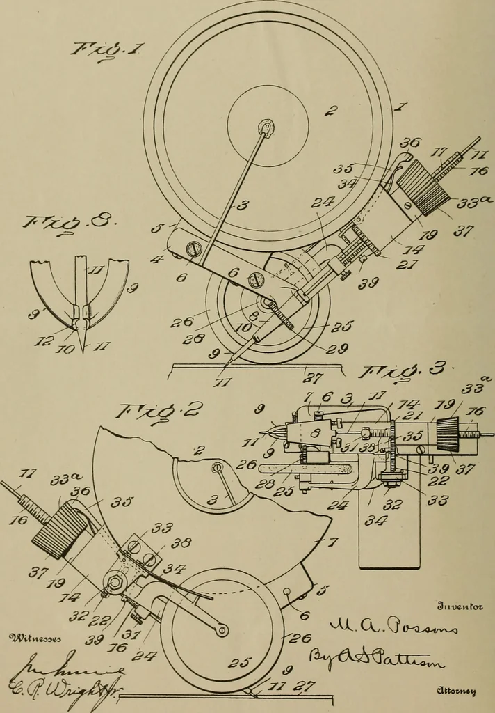 An illustration from [Graphophone patents], 1878, leaf 253