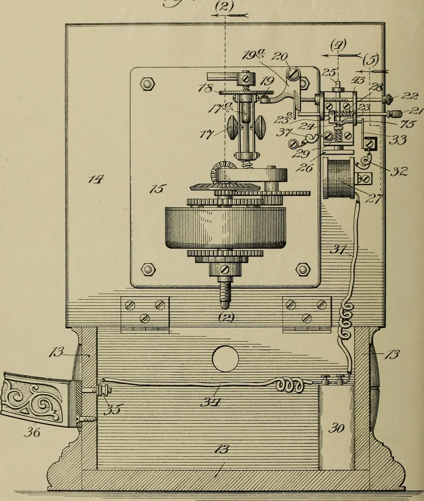 An illustration from [Graphophone patents], 1878, leaf 313