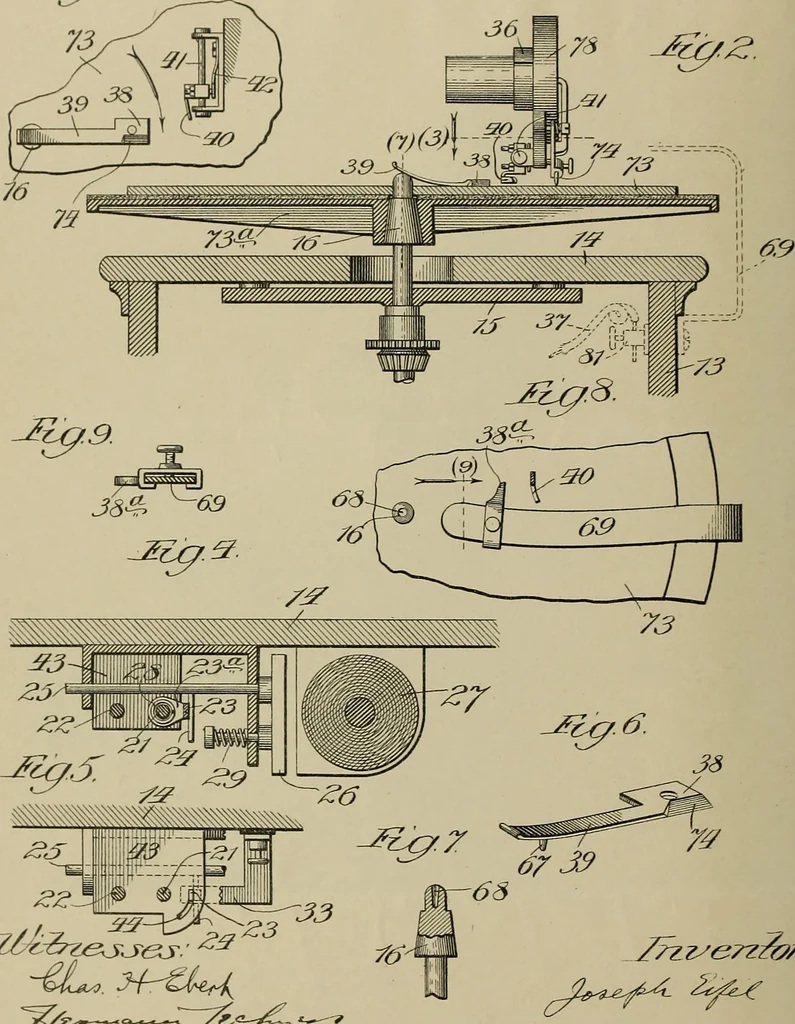 An illustration from [Graphophone patents], 1878, leaf 315