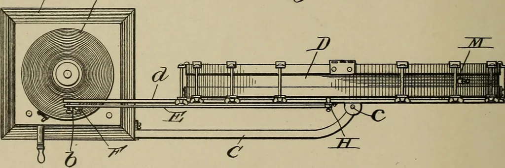 An illustration from [Graphophone patents], 1878, leaf 323
