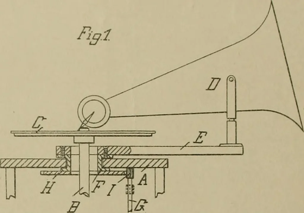 An illustration from [Graphophone patents], 1878, leaf 337