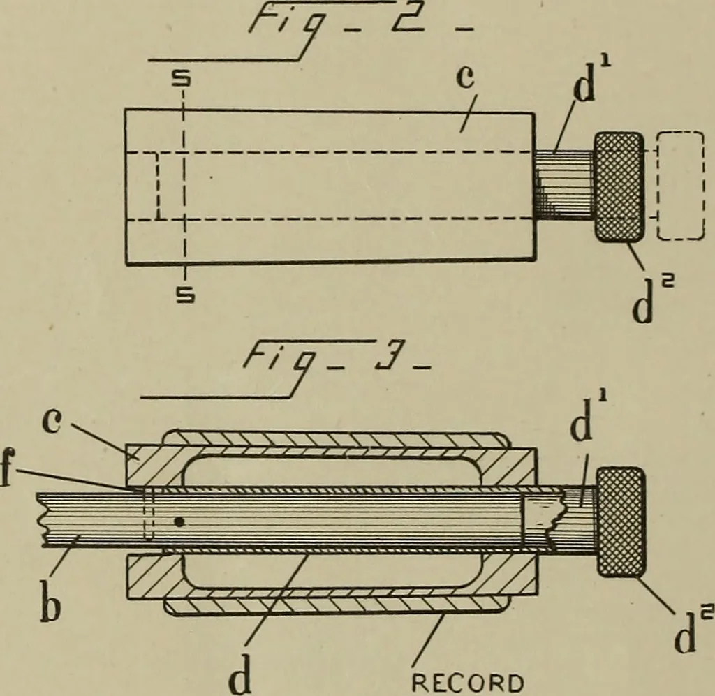 An illustration from [Graphophone patents], 1878, leaf 349
