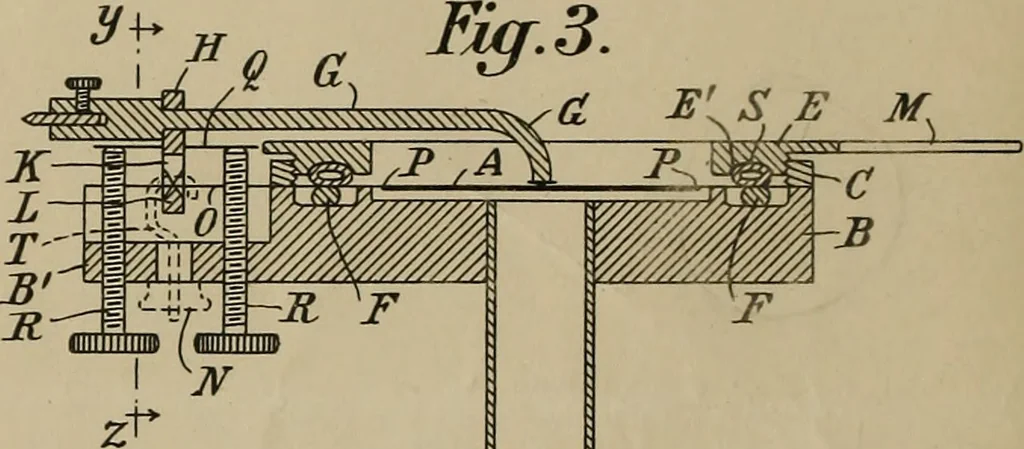 An illustration from [Graphophone patents], 1878, leaf 365