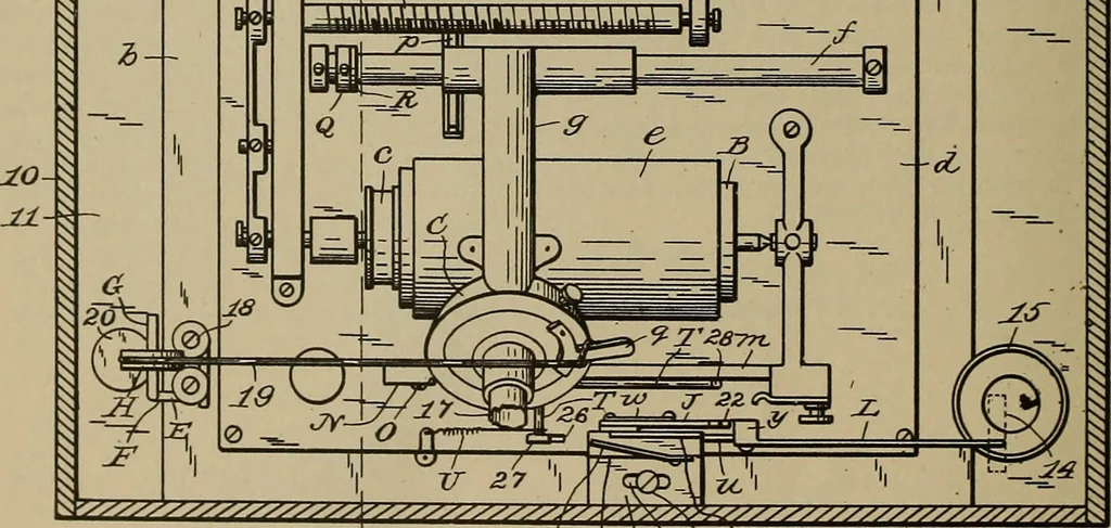 An illustration from [Graphophone patents], 1878, leaf 385