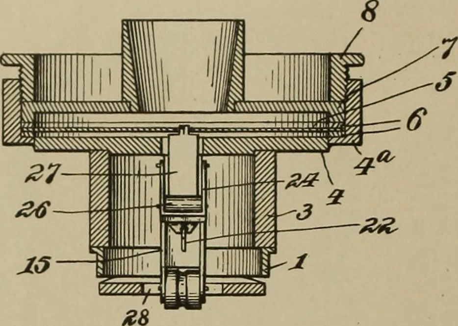 An illustration from [Graphophone patents], 1878, leaf 411