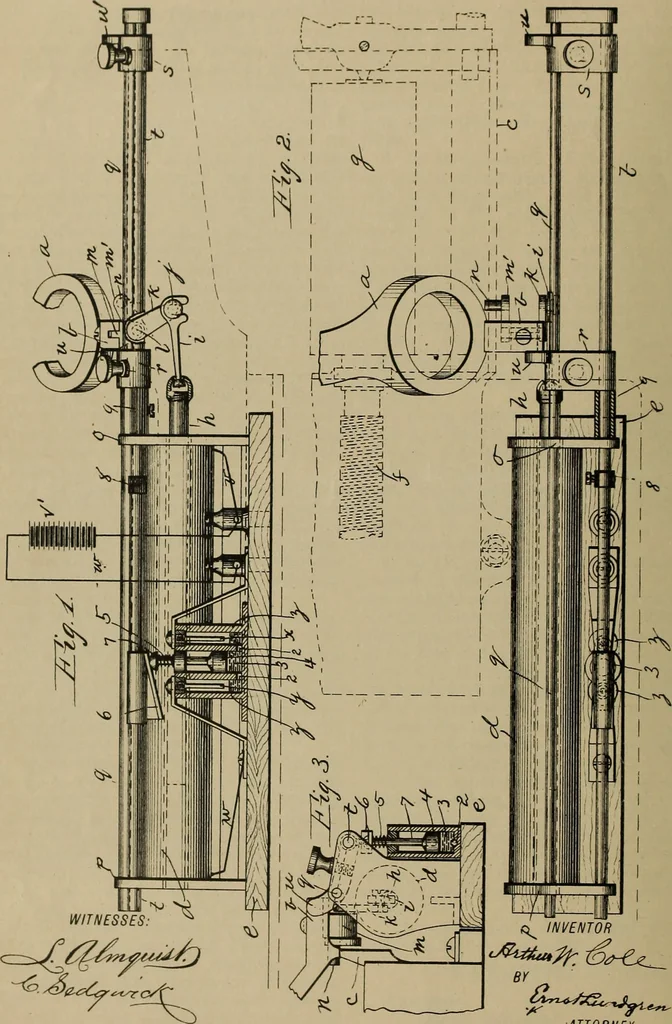 An illustration from [Graphophone patents], 1878, leaf 415