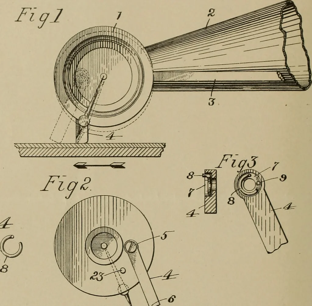 An illustration from [Graphophone patents], 1878, leaf 433