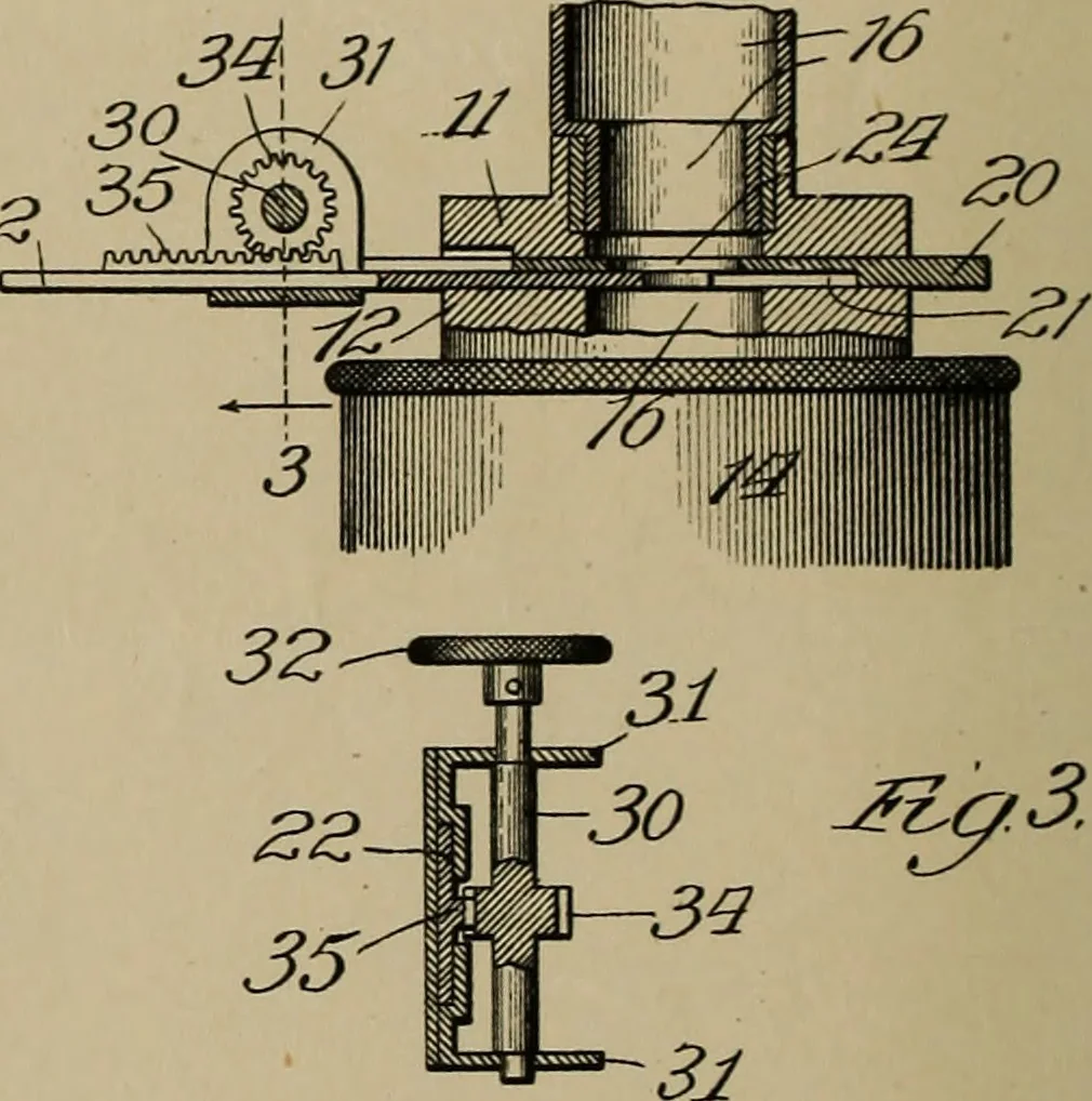 An illustration from [Graphophone patents], 1878, leaf 441