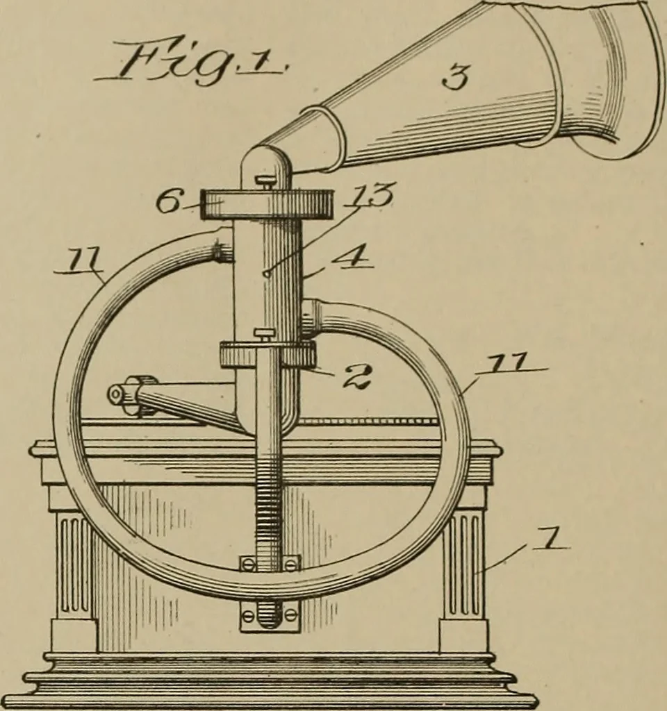 An illustration from [Graphophone patents], 1878, leaf 505