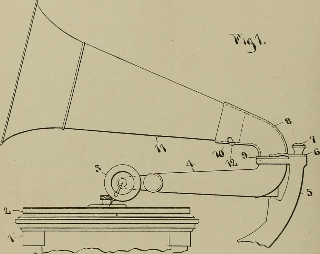 An illustration from [Graphophone patents], 1878, leaf 535
