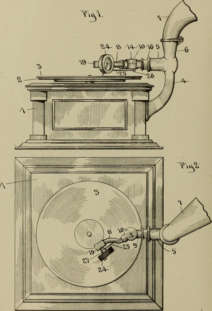 An illustration from [Graphophone patents], 1878, leaf 565