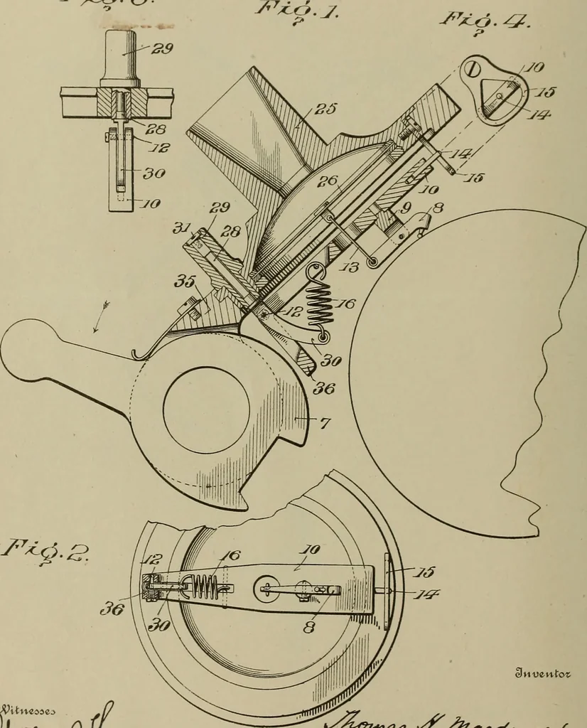 An illustration from [Graphophone patents], 1878, leaf 587