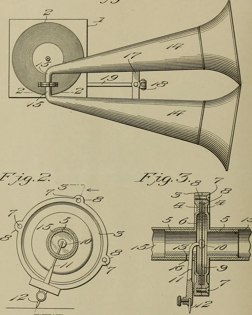An illustration from [Graphophone patents], 1878, leaf 589